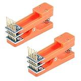 EC Buying 2Pcs 2.54mm Single Row 6Pin Test Clip Board Module Program Burning Clip Board 6 Pins Programmer Burning Clip PCB Burning Fixture with Dupont Wire