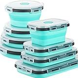 Sudaya 8 Pack Collapsible Food Storage Containers With Lids, Collapsible Storage Containers Sets Silicone Collapsible Bowls For Camping, RV Accessories, Travel Trailer Must (Mixed oz) (8)