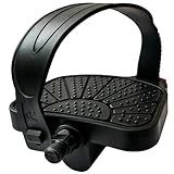 YBEKI Pro-Grade Exercise Bike Pedals - 9/16" & 1/2" Spindle, Adjustable Straps | Fits Peloton/Schwinn/Spin Bikes, Anti-Slip, 500lb Capacity (9/16"（14.3mm) Spindles