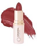 Mineral Fusion Long-Lasting Lipstick, Vivid & Smudge-Free Lip Color with Avocado Oil, Cocoa Seed Butter, Free of FD&C Dyes, Paraben and Gluten, Rose Sangria