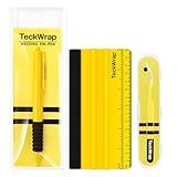 TECKWRAP Vinyl Craft Tool Kit – Retractable Pin Pen, 6" Felt Squeegee for Vinyl with Ruler & Precision Tweezers for Decals, HTV & Iron-On Projects