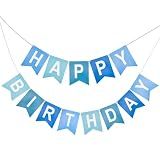 Happy Birthday Banner Party Banner NO DIY Birthday Sign Blue