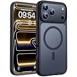 TOCOL for iPhone 17 Pro Case, Compatible with Magsafe, Full Camera Protection, Built-in Magnetic Ring, Drop Protection, Translucent Matte Phone Case for iPhone 17 Pro 6.3 inch (Black)