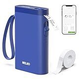 Nelko Label Maker Machine with Tape, P21 Bluetooth Label Printer, Wireless Mini Label Makers with Multiple Templates for School Office Home, Blue