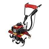 BFDIEEM 4-Stroke 63CC Gas Powered Tiller Cultivator Garden Yard Rototiller Tilling Tool Gas Tiller- Ideal for Garden, Lawn, Soil Cultivation, Weed & Digging