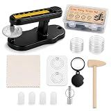 15Pcs Coin Ping Tester Kit - Portable Tool Set for Testing Gold & Silver Coin Authenticity via Sound Resonance & Diameter Check, Pocket Pinger Coin Tester with Storage Case for Collectors