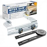 AltitudeCraft 2-in-1 Crown Molding Jig & Miter Saw Protractor Set - Eliminates Math & Guarantees Stability for Precise Trim Cuts Fits DEWALT DWS780 DW718 DW716 & Other DEWALT Models