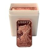 One (1) Ounce Walking Liberty Copper Bar by Unique Metals | Pack of 20 | .999 Fine Copper | Made in The USA