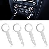 Kutyun 4Pcs Radio Removal Tool, Key DIN Release Keys Set, Stereo Extraction Tools Pins with Easy Grip Handles, Stainless CD DVD Host Key Disassembly Tool Fit for Mercedes Benz