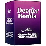 Deeper Bonds Couples Conversation Cards, Romantic Card Game for Couples,150 Meaningful Questions for Date Night, Anniversary Gifts & Relationship, Intimate Building, Icebreaker & Deep Connection