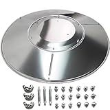Kisworm Patio Heater Reflector Shield, Propane Outdoor Heaters Replacement Part - Top Dome, 3-Hole Mount, 33" Dia Round