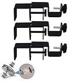 LAZTZQ Outside Mounted Blinds Curtain Rod Bracket Attachment, 1.3 - 2 inches Wide Track, Tool - free & Drill - free, with Installation Guide and Curtain magnet buckle Black-3Pack US patent application