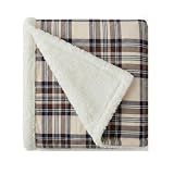Eddie Bauer - Sherpa Reverse Throw Blanket for Bed or Couch, 50 x 60