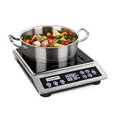 ChangBERT Portable Induction Cooktop Enhanced Version, One-Click Max Power 1800W Large Heating Coil Burner, Precise Temperature Control, NSF Certified Commercial Grade Low Noise Hot Plate