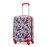 American Tourister Spiderman Iconic Carry-On Luggage - Airline Approved, Durable Hardshell - Roll Confidentially with Spinner Wheels & Colorful Adjustable Handle