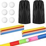 Sratte 2 Sets Team Building Activities Games Teamwork Group Learning Exercise Activities with Half Pipes Golf Balls Storage Bags Teamwork Kit for Adults Teens Field Day Game School Gym Outdoor Sports