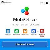 MobiOffice Lifetime 4-in-1 Productivity Suite for Windows | Lifetime License | Includes Word Processor, Spreadsheet, Presentation, Email + Free PDF Reader
