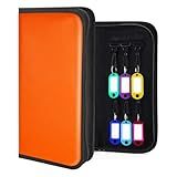 Zippered Key Organizer with 12 Key Hooks & Tags Key Storage，Landlord Zipper Key Binder，Fireproof & Waterproof Key Case for Rental Management Real Estate Sales Hotel Executives and Car Service