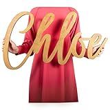 Personalized Wood Fiberboard Painted Name Sign 12", 17", 23", 35" Wide Options Custom Baby Name Sign for Nursery Décor