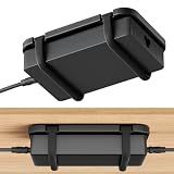 Upgraded Laptop Charger Holder,Adjustable Silicone Strap Power Brick Organizer With Heat Dissipation,Under Desk Cable Management Mount For Most Power Adapters,Chargers, Included Screws & Adhesive