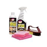 Quick ‘n Brite Fireplace Cleaning Kit – Includes 24oz Fireplace Glass Cleaner, 16 oz Gel Fireplace Cleaner, Scrub Brush, Sponge and Microfiber Towel