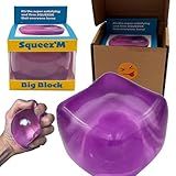 Premium Big Block Squeez'M Cube – 35% Larger Than The Standard Squishy Cube, Toy for Kids & Adults - Sensory Fidget for Stress Relief, Focus & Play – Colorful, Durable, Gift-Ready – ASTM Certified 3+