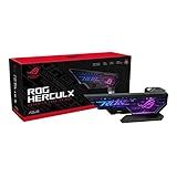ROG Herculx Graphics Card Holder - Tool-Free Adjustable GPU Support Bracket, Spirit Level, Solid zinc Alloy, 72-128mm, Extensive Compatibility, Aura Sync