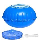 Pool Pillow for Above Ground Pools, 6FT Heavy Duty 0.4MM Thick Round Pool Cover Pillow with Double Seam, Dual Air Valve, 4 Grommets, 49FT Rope, Winter Pool Cover Protection, Withstands -10°F to 180°F