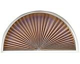 Redi Shade No Tools Original Arch Light Filtering Pleated Fabric Shade Natural, 72" W x 36" H
