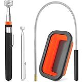 LOZAGU 4 Pack Telescoping Magnet Pick-up Tool Set with Magnetic Parts Tray, Extendable Magnetic Pick Up Tools & Flexible Magnet Pickup Tool