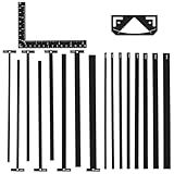 UNICRAFTALE 1 Set 18Pcs Book Binding Package Flexible Acrylic Bookbinding Templates Black Bookbinding Easy Scrapbooking Tool T-Shaped Rulers for Scrapbooking Bookbinding Handmade Tools Supplies