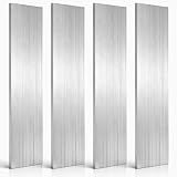 Tlence 4 Pack Aluminum Flat Bars, 1/4" Thickness x 3" Width x 12" Length Aluminums Plate Sheet, 6061 General Purpose Aluminum Rectangular Strip, Square Solid Extruded Metal Slats Mill Stock