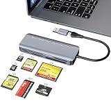 7 in 1 Memory Stick Pro Duo Card Reader, USB-C Multi Cards Reader for SD/TF/CF/MS/XD Cards, SD Card Reader for iPhone, Tablet, Laptop, Windows, Linux, Android, Camera, Game Track Camera