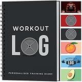 Workout Planner for Daily Fitness Tracking & Goals Setting - A5 Size, 6” x 8”, Charcoal Gray - Men & Women Personal Home & Gym Training Diary - Log Book Journal - by Workout Log Gym