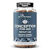 Conception For Him – Fertility Supplements for Men, Male Fertility Booster & Prenatal – Optimal Sperm Count, Motility Strength – Ashwagandha, Folate Folic Acid,Magnesium & Zinc – 60 Veg Soft Capsules
