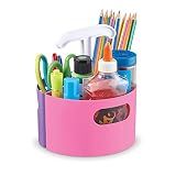 Learning Resources Create-a-Space Storage Mini Center Pink - Classroom Craft Keeper, Maker Space, Small Storage, Teacher Organizer, Home School Accessories, 4 Piece Set