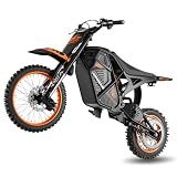 Windone RM7 Electric Dirt Bike for Teens & Adults, 48V 22.5Ah, 37MPH & 45-Mile Electric Motorcycle, 2200W Ebike, 14"/12" Off-Road Tire E-Bike, Dual Hydraulic Brakes, Full Suspension, Fit Age 13+