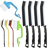 Guimertt Cleaning Brush, 9 Pcs Hard Bristle Crevice Cleaning Brush Set for Kitchen Bathroom Toilet Grout Bottle Gap Window Tracks, Multifunctional Home Essentials Scrub Cleaning Tools