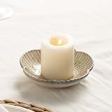 BEUNAIZER Ceramic Pillar Candle Holder Plate, Decorative Candlestick Holder