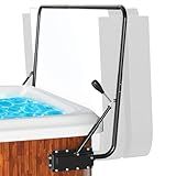 Hot Tub Cover Lifter with Safety Lock - Heavy-Duty Spa Cover Lift Removal System, Adjustable Height & Width, Hot Tub Accessories Fits Up to 96" Wide, Spa Lid Lifter Hydraulic Assist Removal System