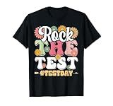 Rock The Test Testing Day Groovy Motivational Teacher T-Shirt