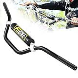 RUTU 7/8" Dirt bike Handlebars with Foam Pad - Motorcycle Handlebars Compatible with CRF YZF KXF, KLX, RMZ, DRZ Pit Dirt Bikes, ATVs, Quad - 6061-T6 Aluminum Handlebar with Heat Treatment HRC16 Black