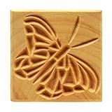 MKM Pottery Tools "Stamps 4 Clay" Large Square Decorative Stamp for Clay (Ssl-04 Butterfly)