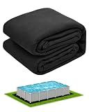 Mosenpol 7.5' × 11' Rectangle Pool Liner Pad for Above Ground Pool, Durable Pre-Cut Under Pool Padding, Puncture Protection and Extend Liner Life