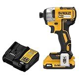 DEWALT 20V MAX Impact Driver, 1/4 Inch, Battery and Charger Included (DCF787D1)
