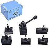 OXA Tool Post Set 6-Pack Wedge Type Quick Change Tool Post Set for Mini Lathe Swing 8Inch 250-000