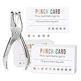 ONEDONE Reward Punch Cards Pack of 200 with Hole Puncher Behavior Incentive Awards for Teachers Kids Students Home Classroom School Business Loyalty Card - 3.5" x 2"