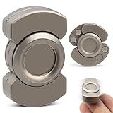 3-in-1 Fidget Toys Adults: Spinner, Slider & Clicker – Magnetic Stainless Steel Bearings for Super-Stable Rotation – Ultimate Stress Relief, Enhanced Focus, and Habit Breaking Companion(Silver)
