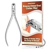DANYDENT Distal End Cutter Orthodontic Plier – Hold & Cut Hard and Soft Wire - Professional Braces Wire Cutter - Tungsten Carbide Inserts - Easy To Use Dental Tools Stainless Steel Braces Essentials