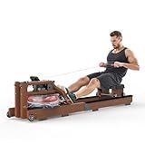 Water Rowing Machine for Home Use- Rower Machine 400LBS Weight Capacity with Dedicated Monitor & Comfortable Seat, Bluetooth APP (Upgrade rowering Machine)